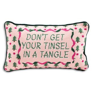Furbish Studio Tinsel in a Tangle Needlepoint Pillow  | Bloomingdale's Home | Bloomingdale's (US)