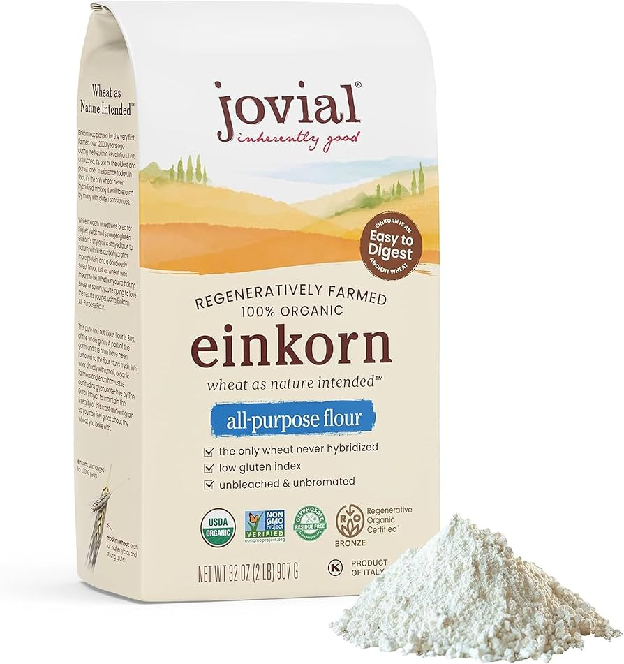 Jovial Organic Einkorn Unbleached All Purpose Flour - Bread Baking Flour for Sourdough, High Prot... | Amazon (US)