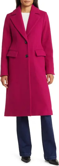 Notch Collar Wool Blend Coat | Nordstrom