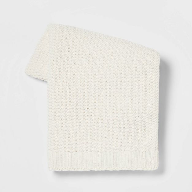 Solid Chenille Knit Throw Blanket - Threshold™ | Target