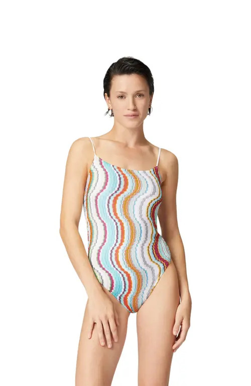 Missoni One-piece Swimsuit With Lamé Wave Pattern in Multicoloured at Nordstrom, Size 38 It | Nordstrom