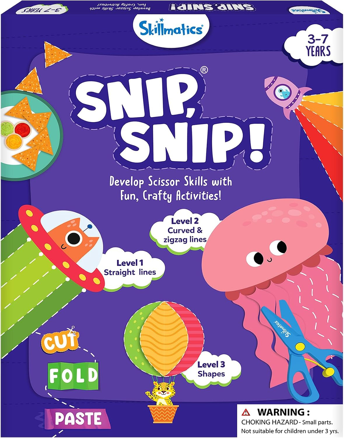 Skillmatics Art & Craft Activity Kit - Snip, Snip, Practice Scissor Skills, Craft Kits & Supplies, Easter Basket Stuffers, Gifts for Toddlers, Girls & Boys Ages 3, 4, 5, 6, 7, Travel Toys | Amazon (US)