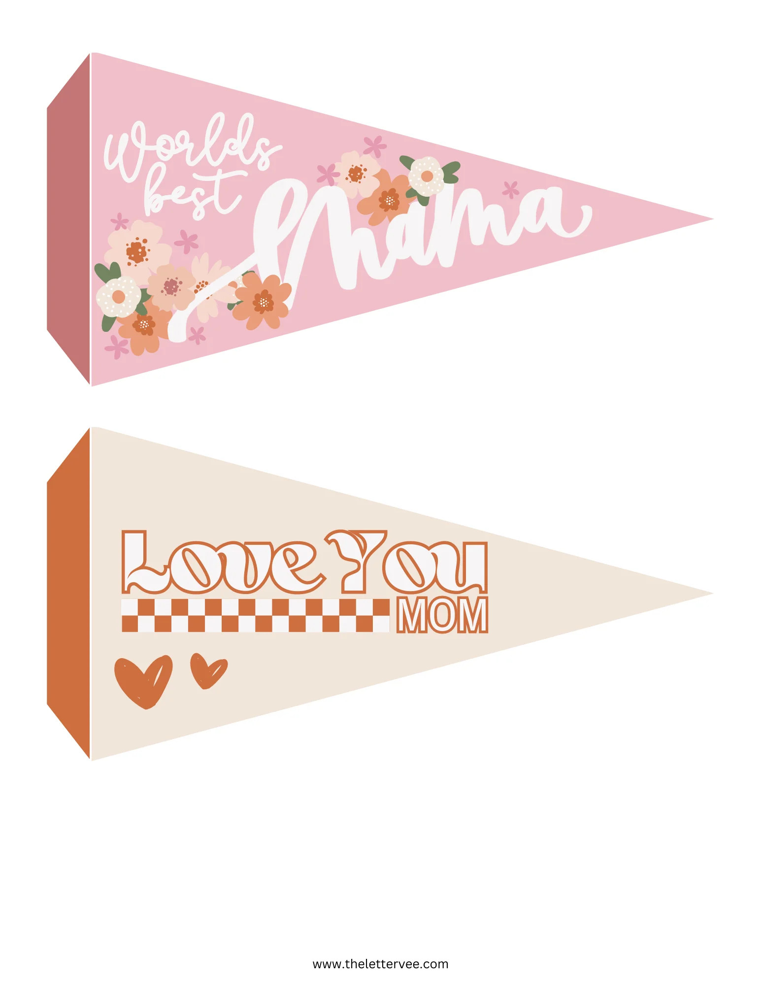 Mother's Day Tags and Flags | Printable tags | The Letter Vee