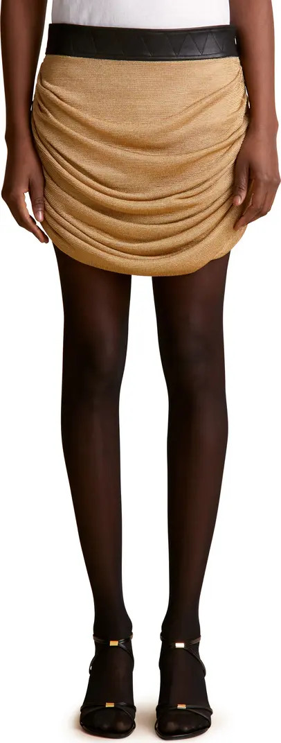 Draitton Draped Metallic Miniskirt | Nordstrom