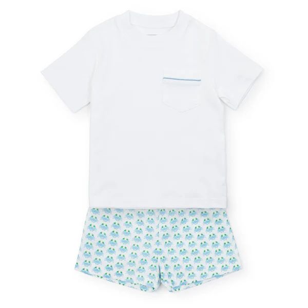 Walker Boys' Pima Cotton Short Set - Cool Crabs | Lila and Hayes