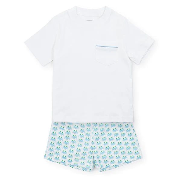 Walker Boys' Pima Cotton Short Set - Cool Crabs | Lila and Hayes