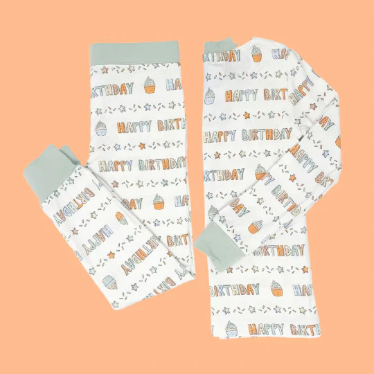 Green Cupcake PJ Set | Poppy Kids Co