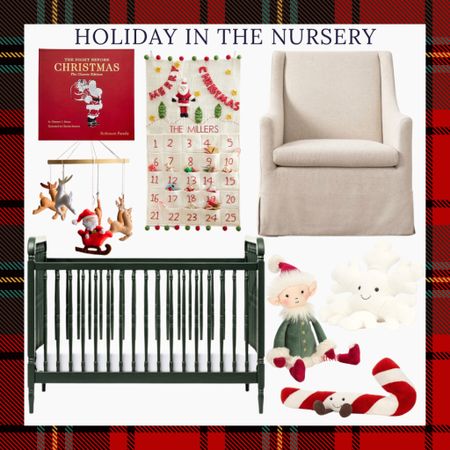 New England Interiors • Holiday In The Nursery • Crib, Chair, Book, Mobile, Toys, Christmas Decor. 🍼🎄

TO SHOP: Click the link in bio or copy and paste this link in your web browser 

#LTKhome #LTKHoliday #LTKbaby