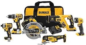 DEWALT 20V MAX Power Tool Combo Kit, 6-Tool Cordless Power Tool Set with 2 Batteries and Charger ... | Amazon (US)