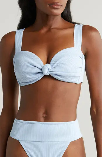 Hayden Knotted Rib Bikini Top | Nordstrom