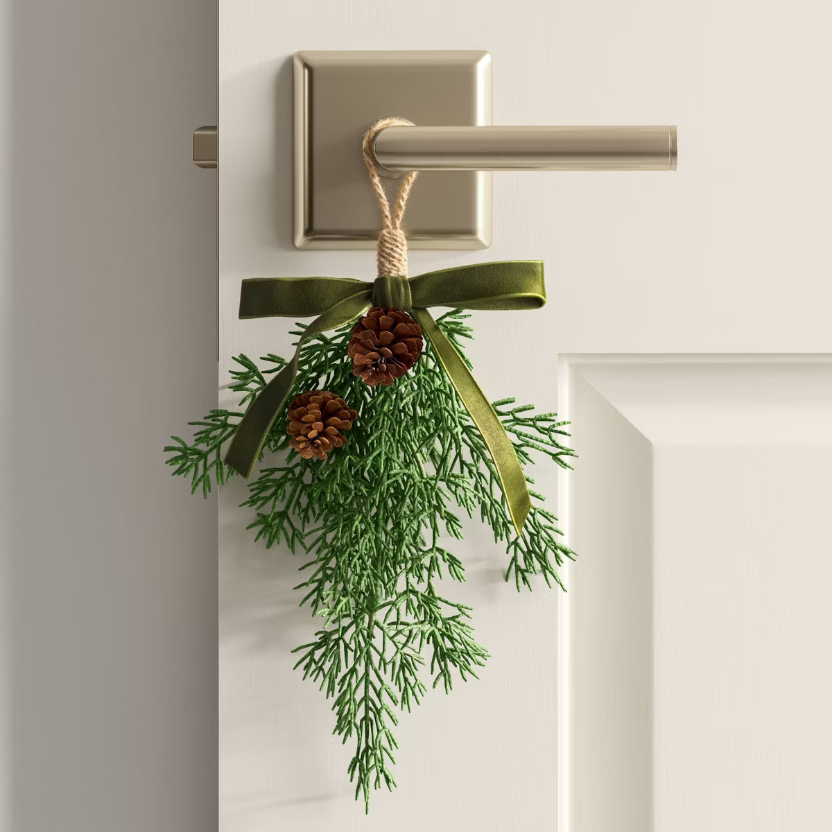 4ct Christmas Mini Swag Pinecones and Green Bow - Wondershop™ | Target