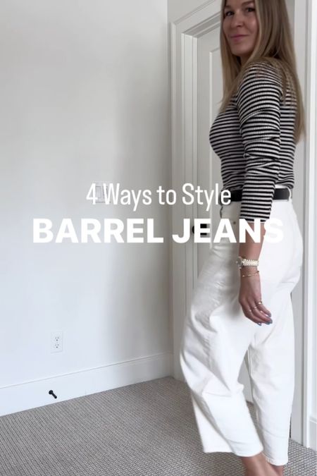 4 ways to style BARREL JEANS #barrelleg #horseshoedenim

#LTKVideo #LTKstyletip