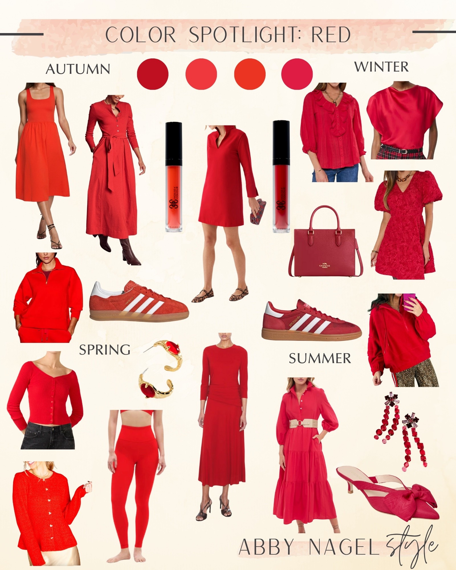 True Red for all! 
Warm reds for Autumns & Springs 
Cool red for Summers & Winters 

#LTKFindsUnder50 #LTKFindsUnder100