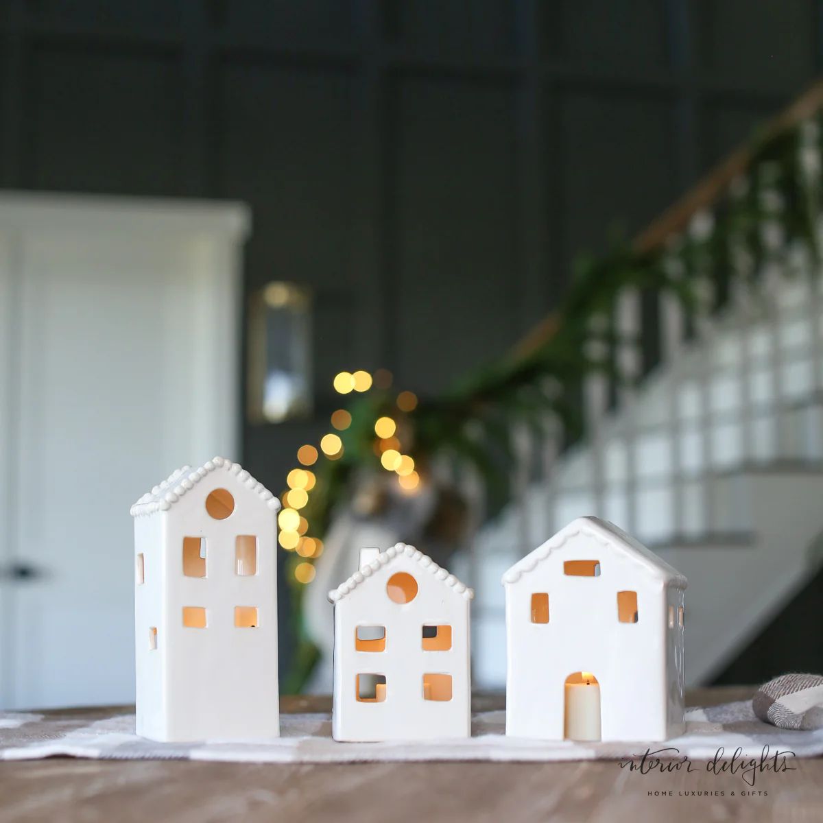 White Christmas House Sitters- Choice of Small, Medium, or Large *Final Sale* | Interior Delights