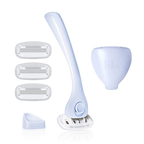 Billie Shaving Kit for Women - 5-Blade Razor + 4 Refills + Magnetic Holder + Travel Case - Cool Blue | Amazon (US)