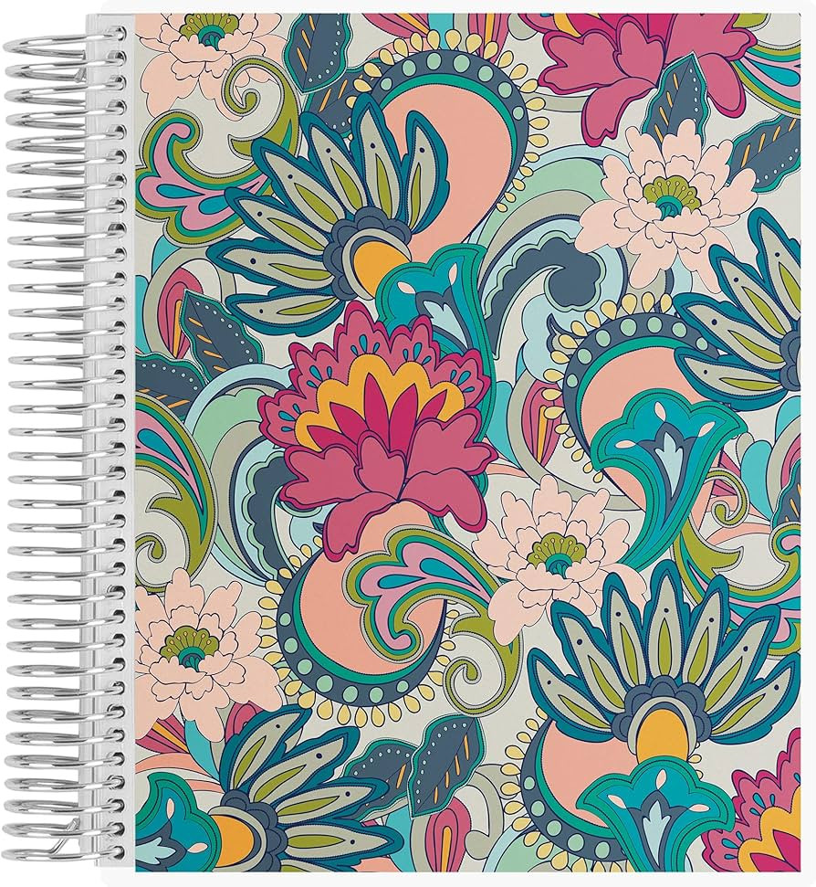 Erin Condren 8.5" x 11" Spiral Bound Dot Grid Journal Notebook - Playful Paisley. 5mm Dot Grid. 1... | Amazon (US)