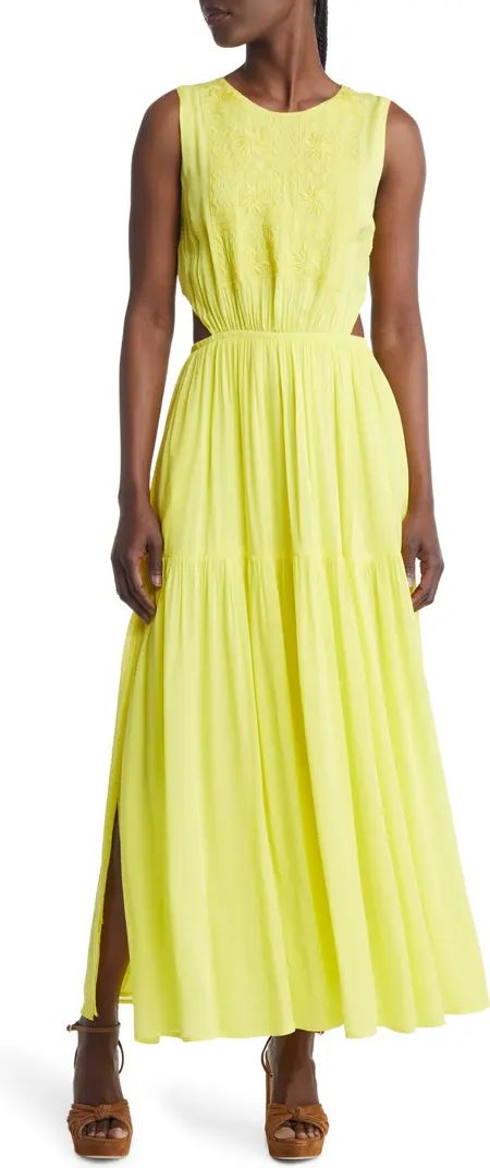 Embroidered Cutout Maxi Dress | Nordstrom