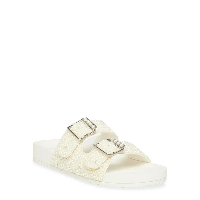 Madden Girl Women's Teddy-PR Pearl Embellished Footbed Sandal | Walmart (US)