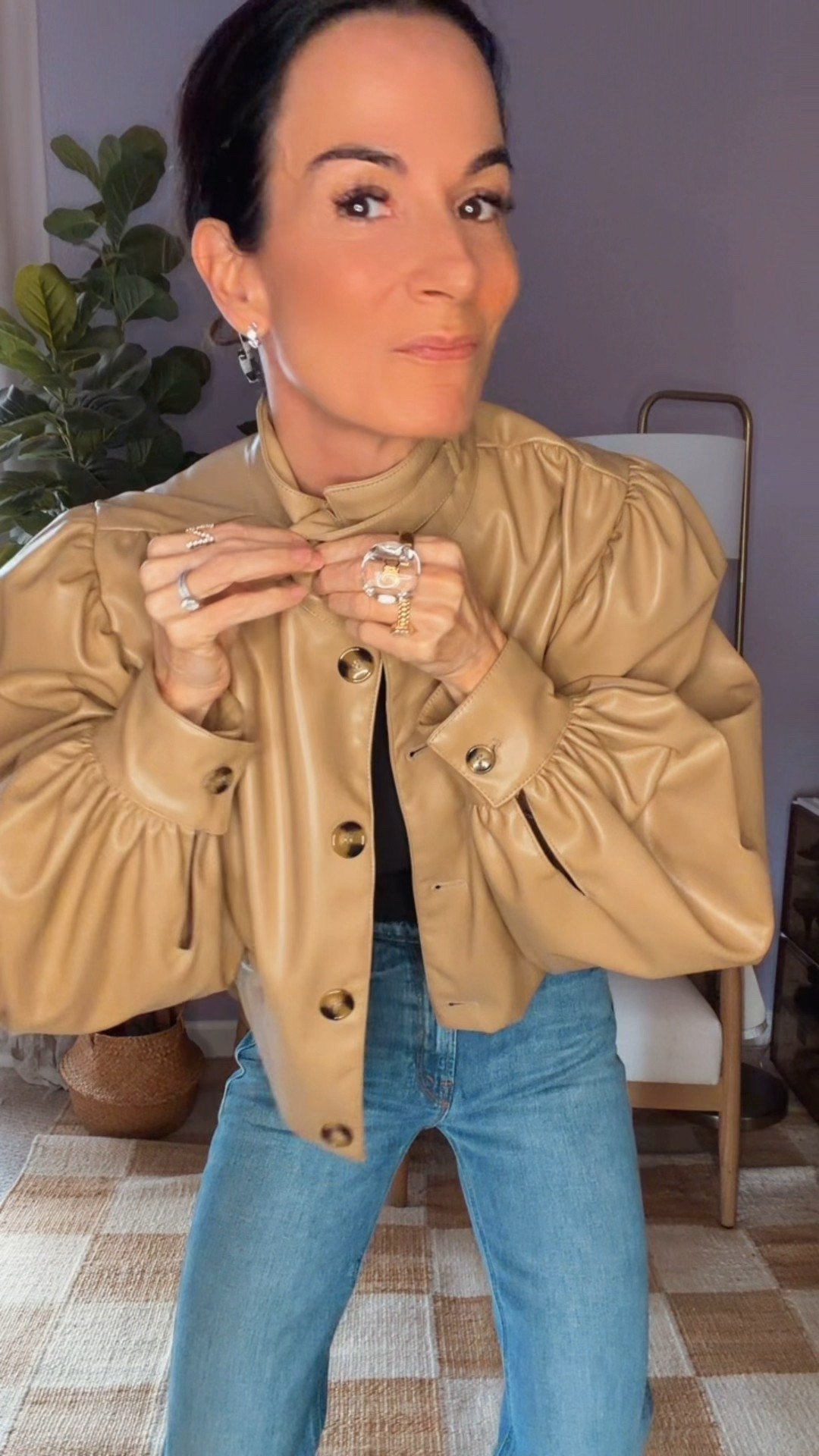 GRWM for a little dive bar hopping 🖤
As a self-proclaimed denim connoisseur, I don’t say this lightly… these jeans are no disappointment. The fit, the wash, the way they move—obsessed.
And this cropped faux leather jacket? The perfect cool-girl layer and it’s on sale. Casual, edgy, and ready for whatever the night brings.

Wearing size 23, XS tee and S jacket 

#NicoleColeeStyle
#DenimConnoisseur
#GRWM
#CasualCool
#WeekendStyle




#LTKGiftGuide #LTKOver40 #LTKSeasonal