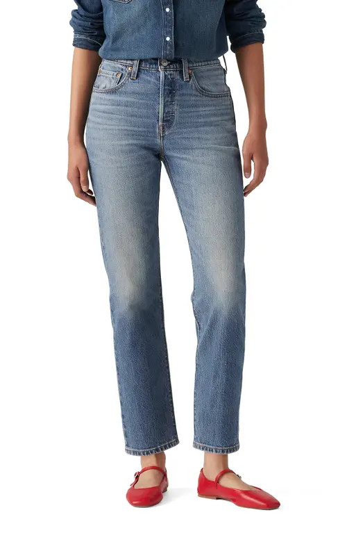 levi's 501® Original Crop Straight Leg Jeans in Scanned Answers at Nordstrom, Size 26 26 | Nordstrom