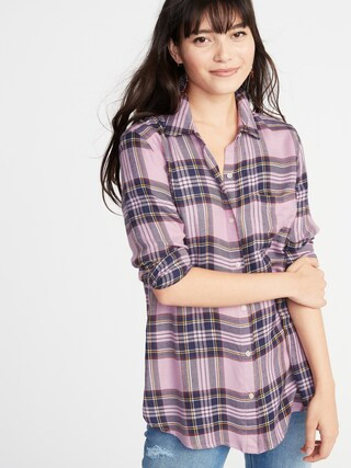 Relaxed Classic Soft-Brushed Twill Shirt for Women | Old Navy US