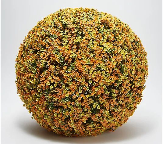 Wicker Park 19" Faux Floral Oversized Garden Sphere | QVC