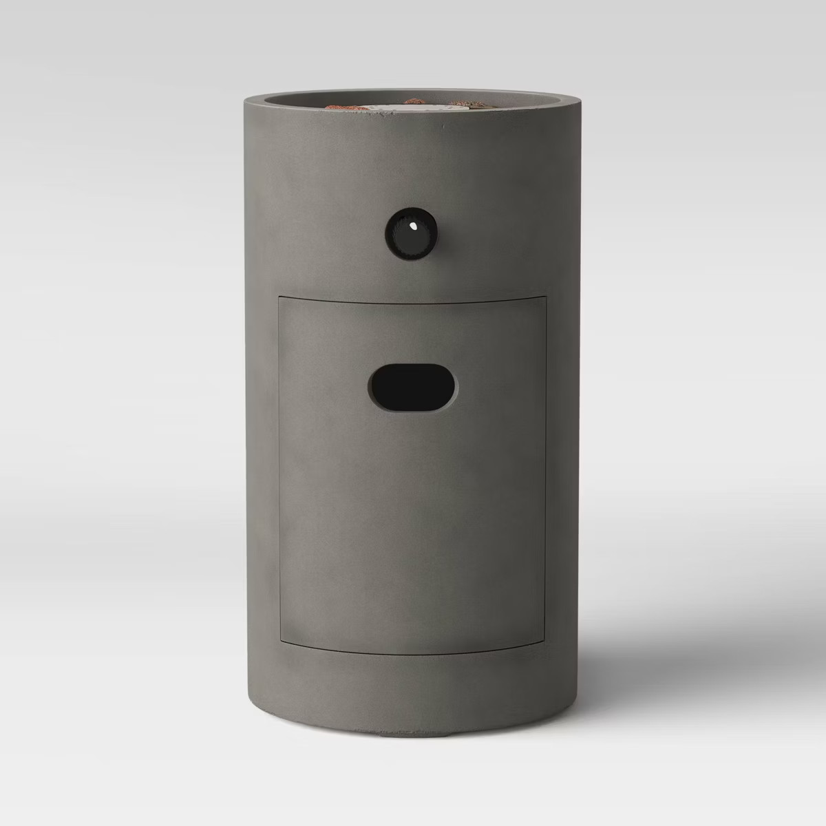 17" Pipestone Outdoor Column Fire Pit Gray - Threshold™: Modern Propane Gas Firepit with Lava R... | Target