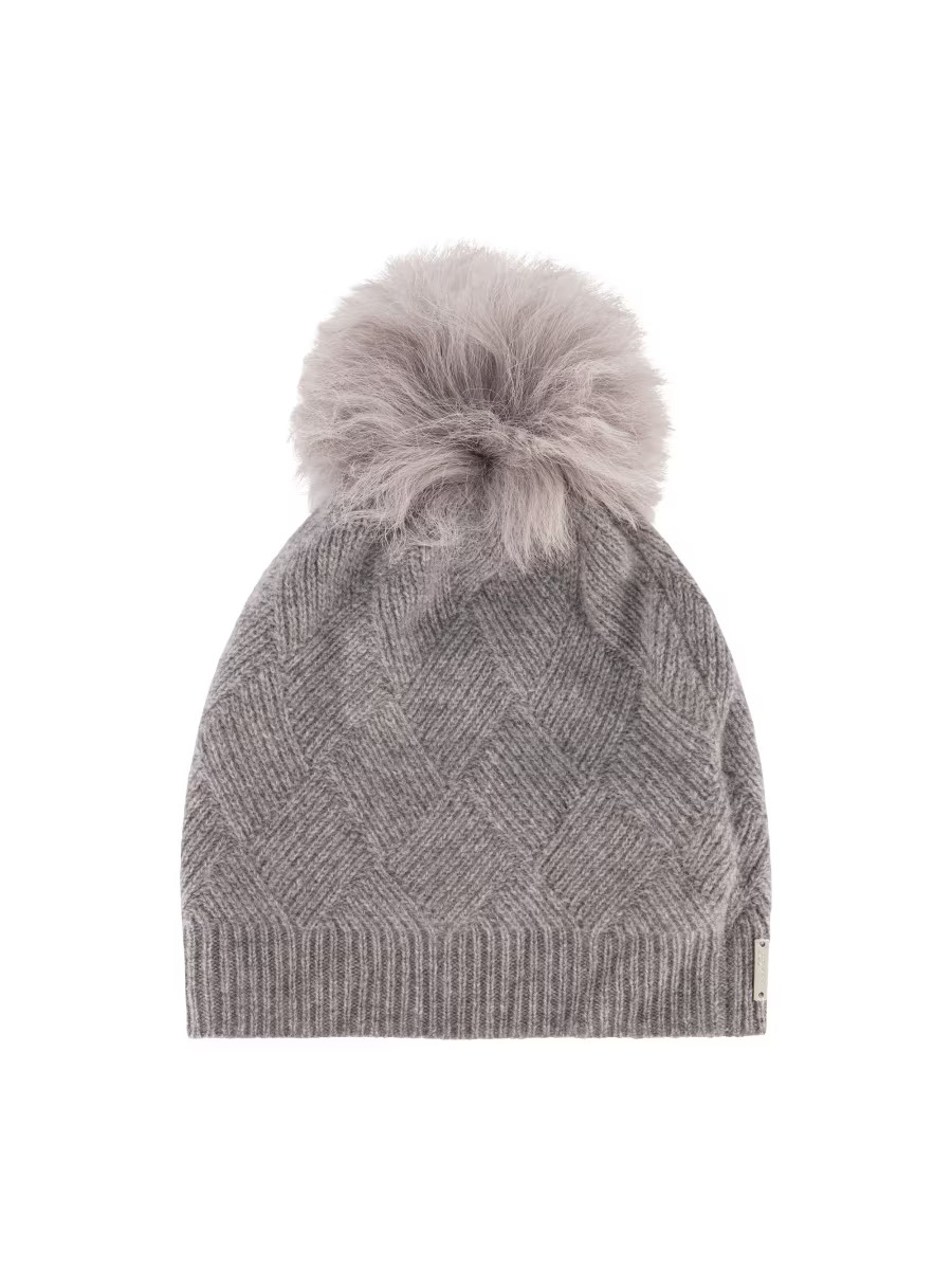 Cashmere Knit Hat with Toscana Lamb Pompom | Saks Fifth Avenue
