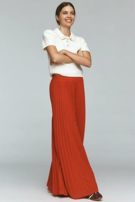 BLITHE Pleated Wide-Leg Pants | Anthropologie (US)