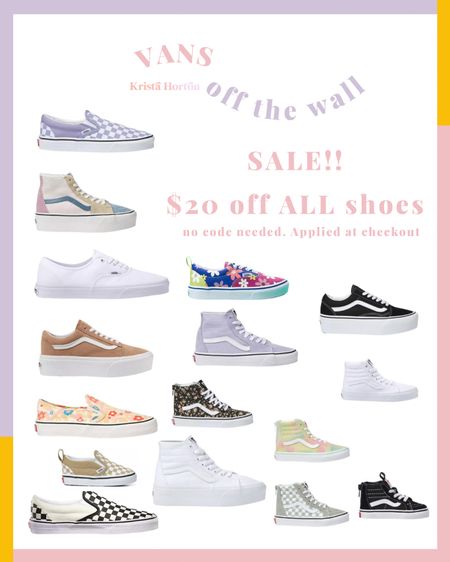 Vans is having a sale!! We are stocking up on our favs!! No code needed! 

#kidsshoes #womensshoes #mensshoes #tennisshoes #checkerboard #salealert #twinningshoes #vans #vansoffthewall

#LTKSeasonal #LTKHoliday #LTKsalealert