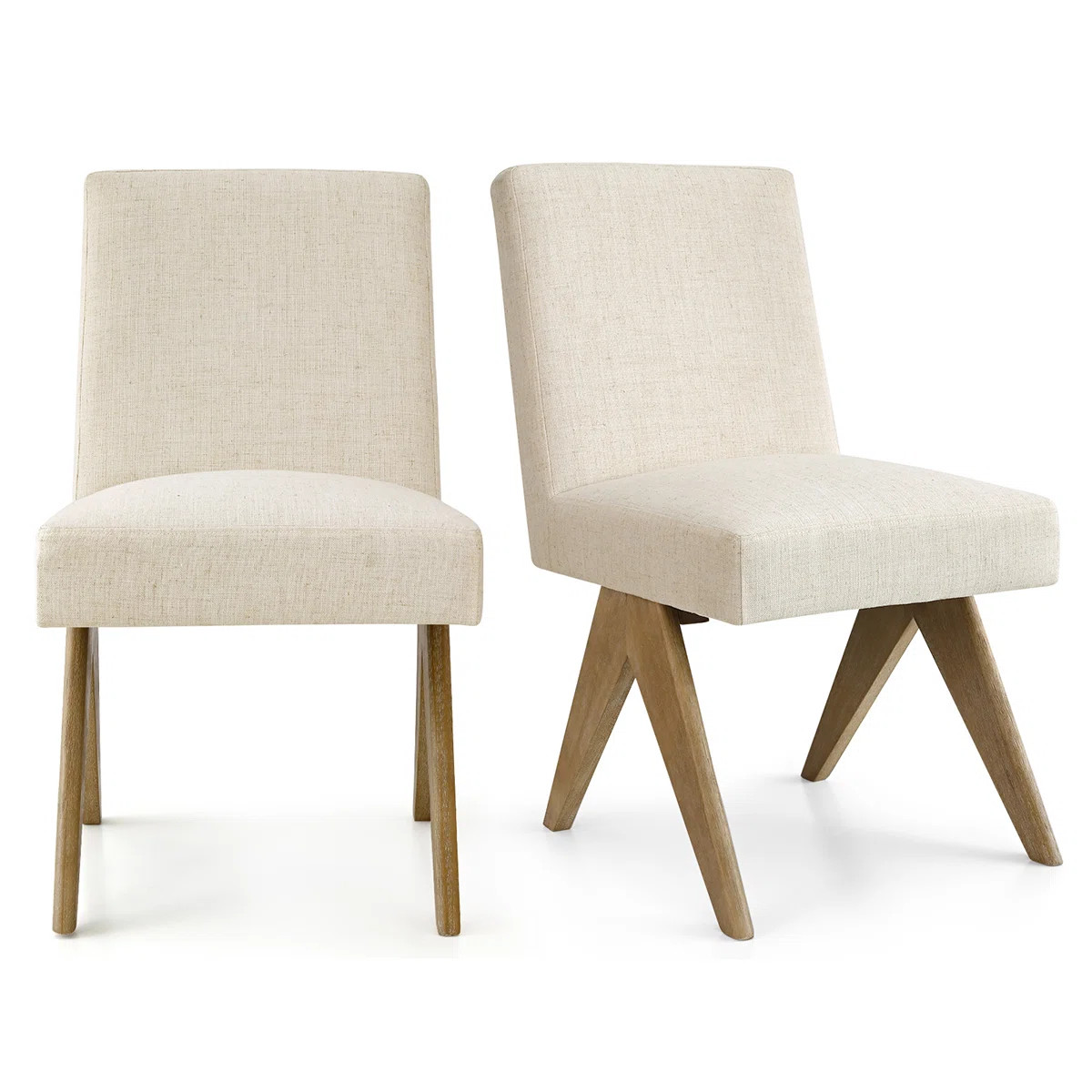 19.5'' Seat Height Upholstered Solid Wood Full Back Dining Chair (Set of 2) | Wayfair North America