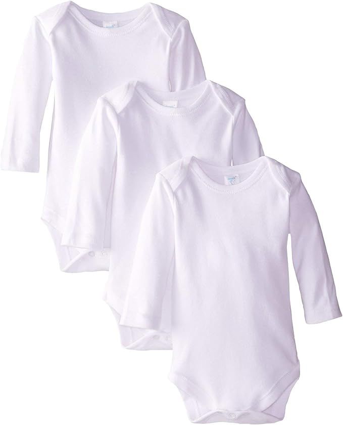 Spasilk Unisex-Baby Infant 3-Pack Long Sleeve Lap Shoulder Bodysuit | Amazon (US)