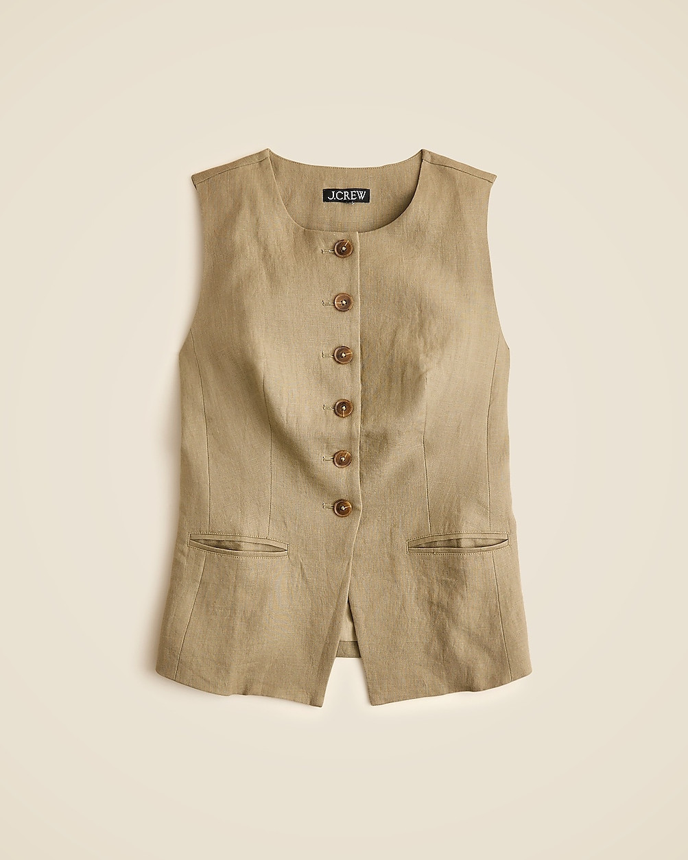 Cutaway vest top in linen | J. Crew US