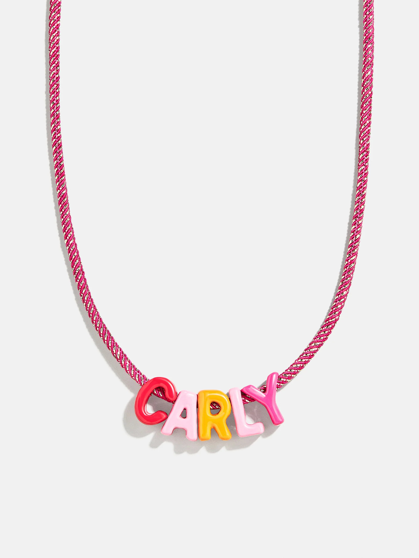 Name Drop Waterproof Kids' Custom Necklace - Pink | BaubleBar