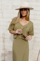 Lesley Ribbed Set in Green | Böhme US