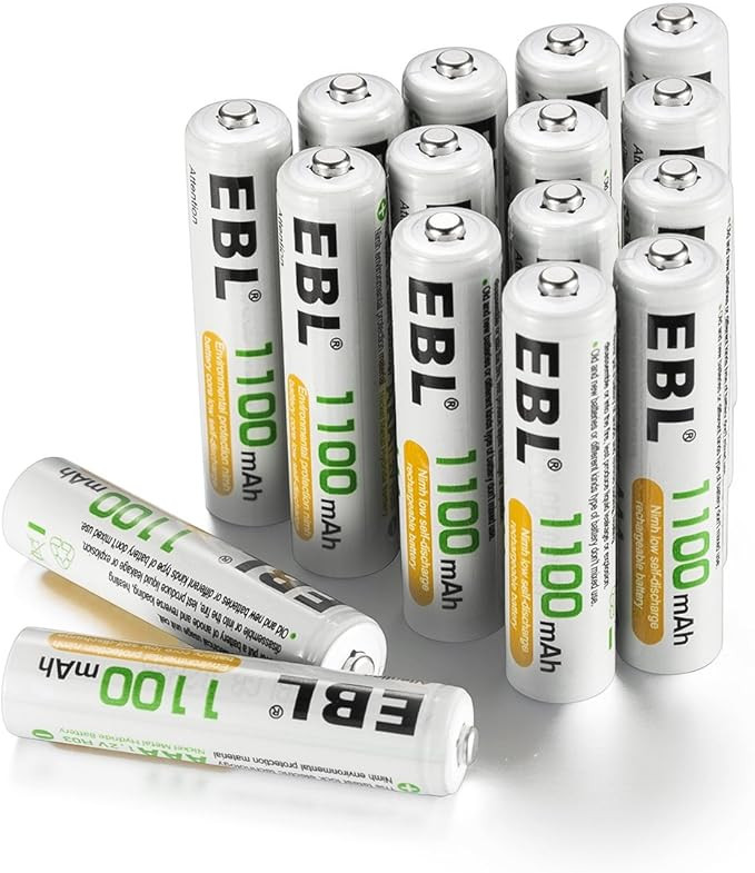 EBL Rechargeable AAA Batteries (16-Counts) Ready2Charge 1100mAh Ni-MH Battery | Amazon (US)