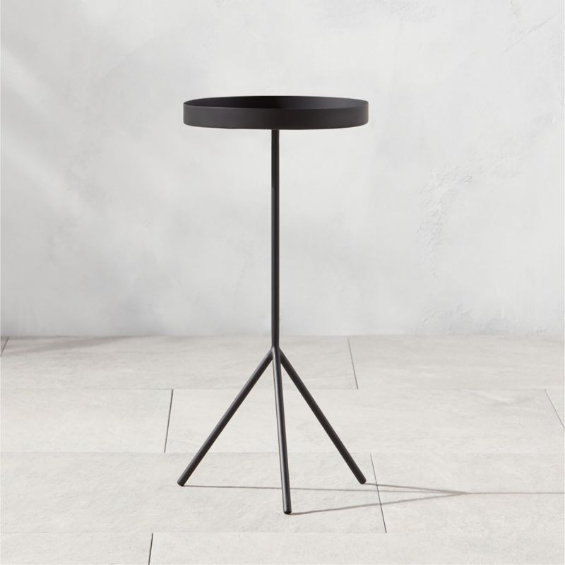 Pavilion Black Modern Cocktail Table/Plant Stand 21.5" + Reviews | CB2 | CB2