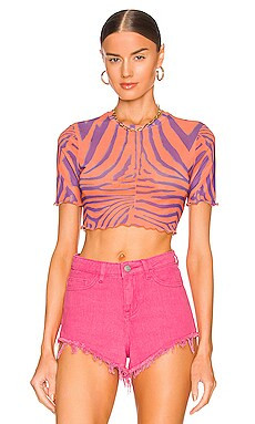 AFRM Isla Tee in Orange Zebra from Revolve.com | Revolve Clothing (Global)