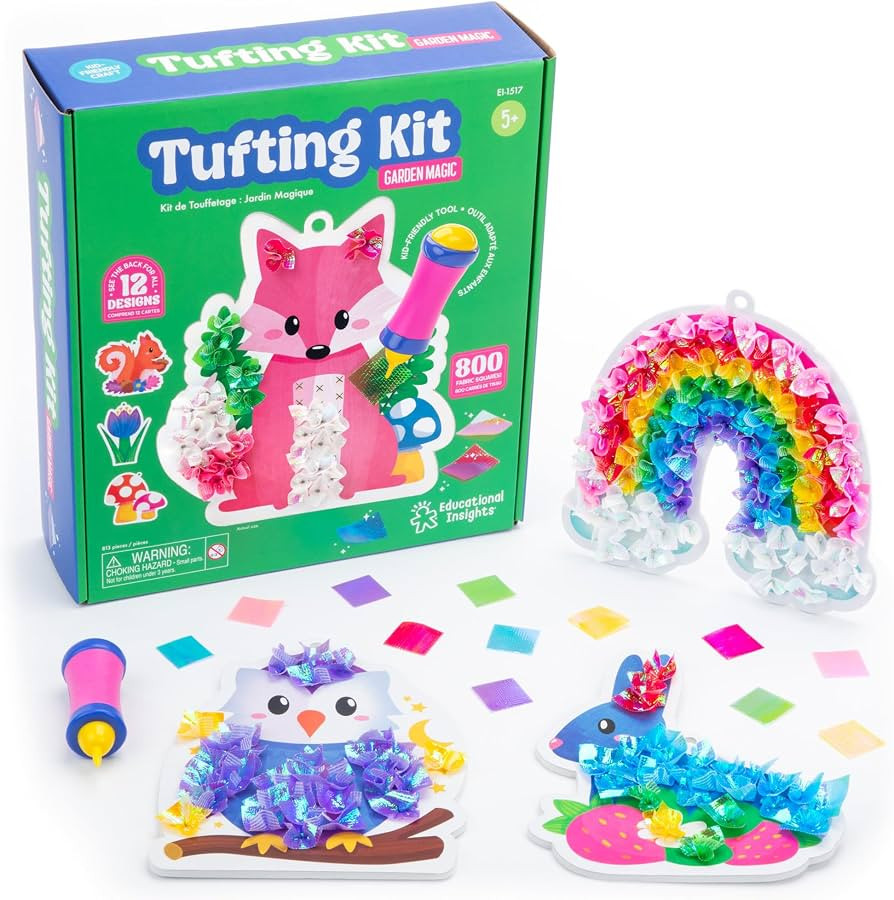 Educational Insights Tufting Kit - Arts and Crafts for Kids Ages 4-8, Poke in Art Kits for Girls ... | Amazon (US)