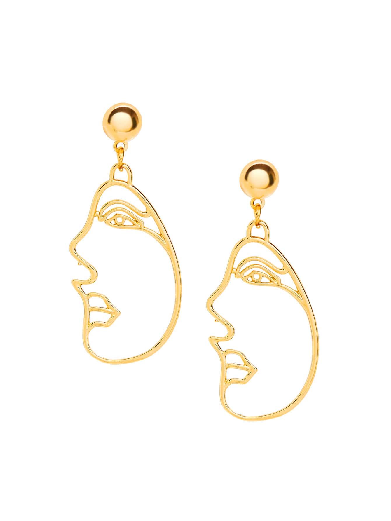 Open Face Drop Earrings | ROMWE