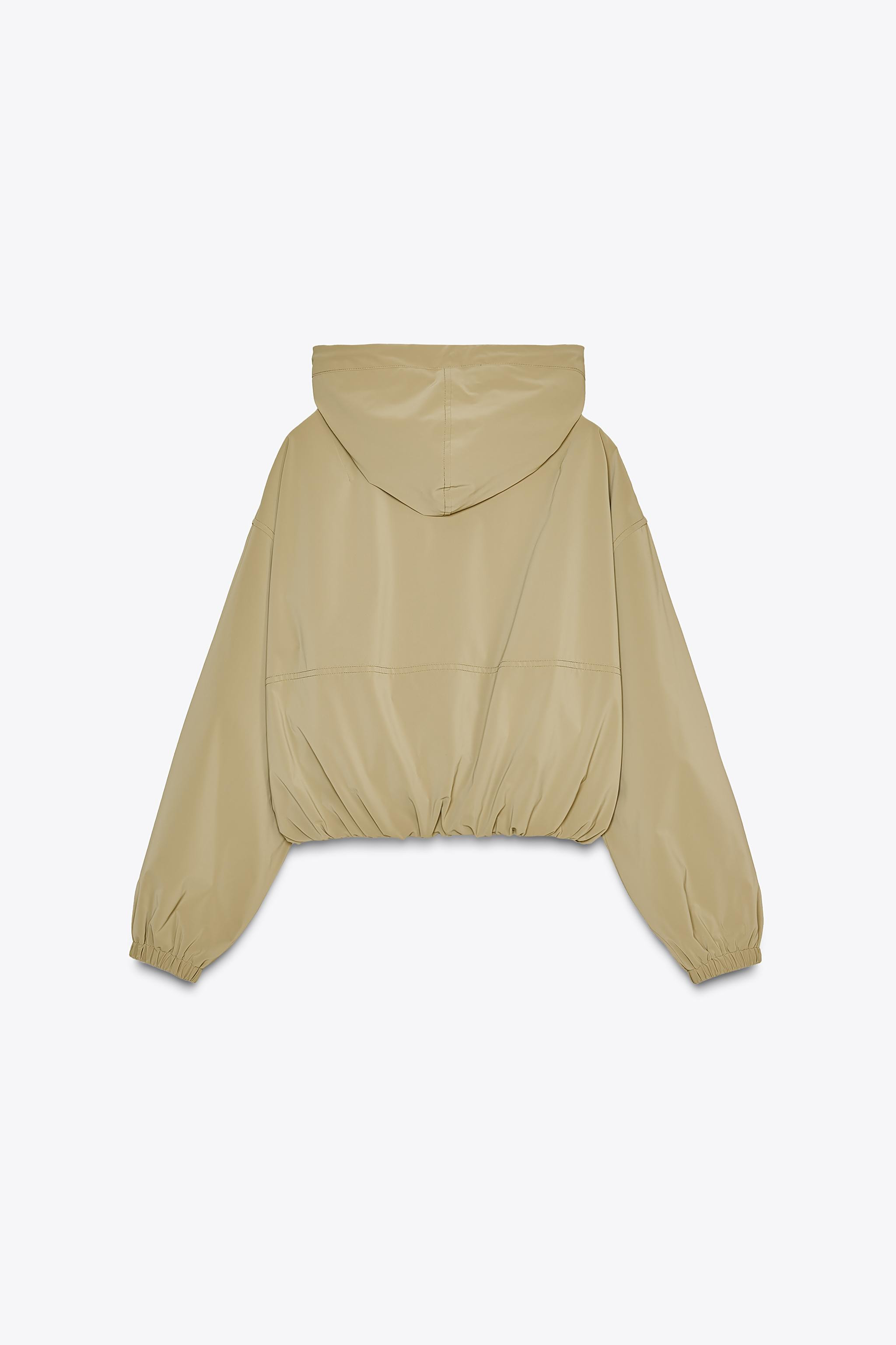 HOODED RUBBERIZED JACKET | Zara US