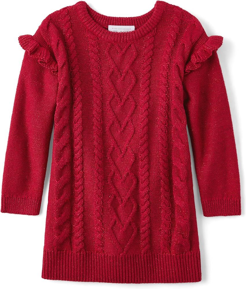 The Children's Place Baby Girls' One Size and Toddler Sweater Dress      
 Cotton | Amazon (US)