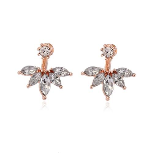 Eoumy Elegant Crystal Ear Jacket Earrings Teardrop Leaf Dangle Round Sun Stars Studs Earrings for... | Amazon (US)