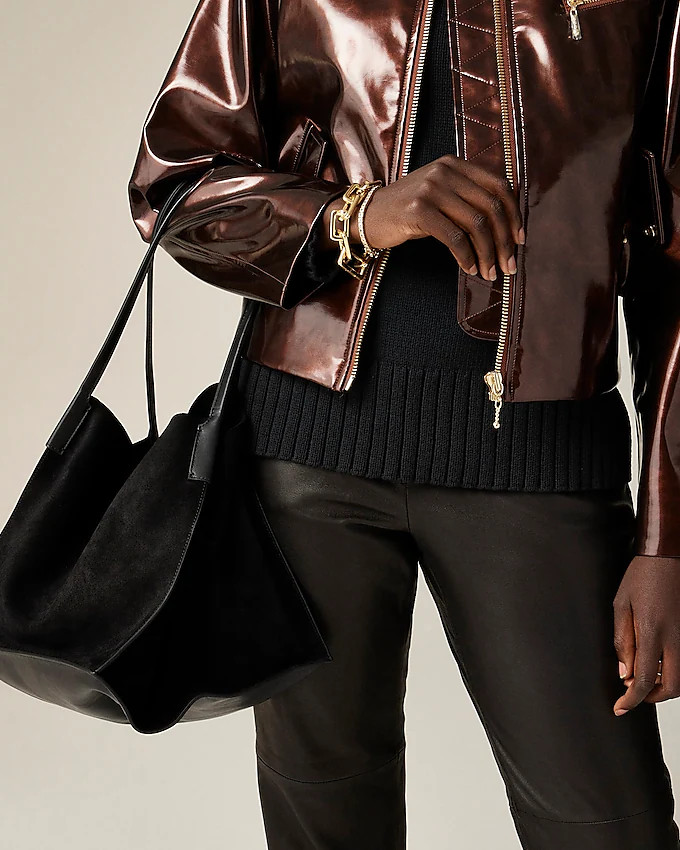 Large Berkeley tote in suede | J. Crew US