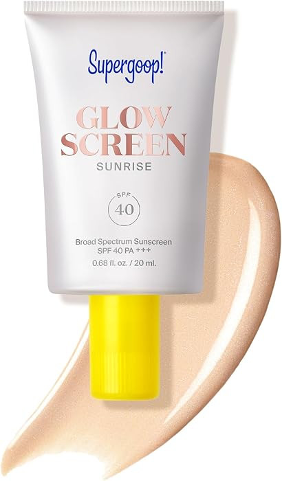 Supergoop! Glowscreen SPF 40 - Glowy Primer + Broad Spectrum Tinted Sunscreen - Helps Filter Blue... | Amazon (US)