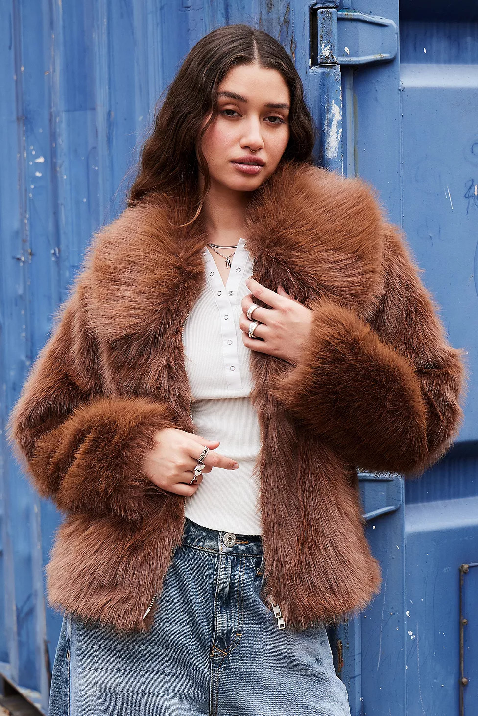 Kimchi Blue Faux Fur Coat | Urban Outfitters UK