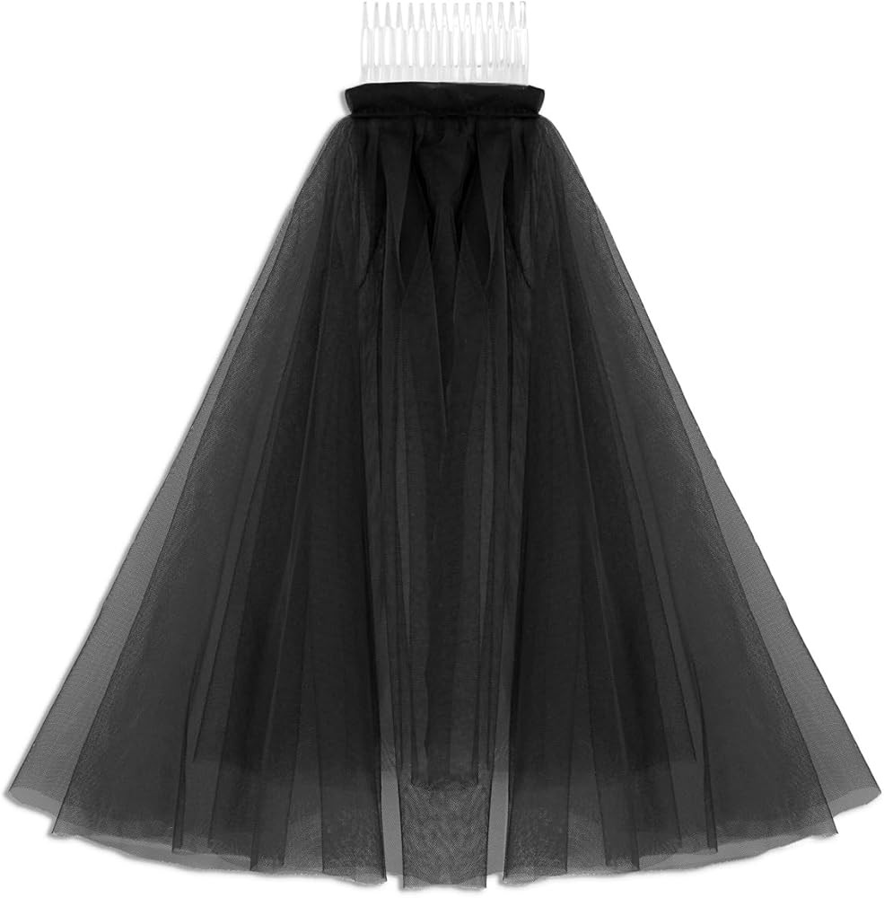 xo, Fetti Bachelorette Party Black Short Veil | Bachelorette Hair Accessory, Bride or Die, Bride ... | Amazon (US)