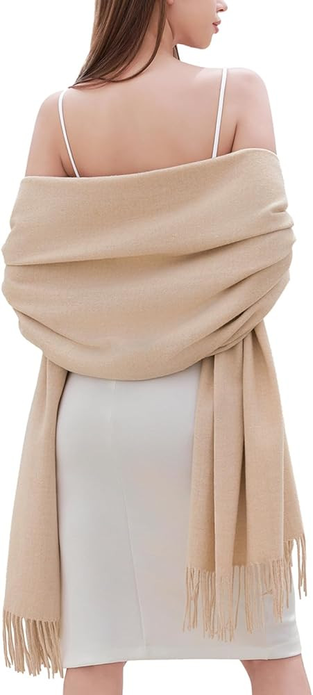 RIIQIICHY Winter Scarfs for Women Pashmina Shawls Wraps for Evening Dresses Large Warm Soft Scarv... | Amazon (US)