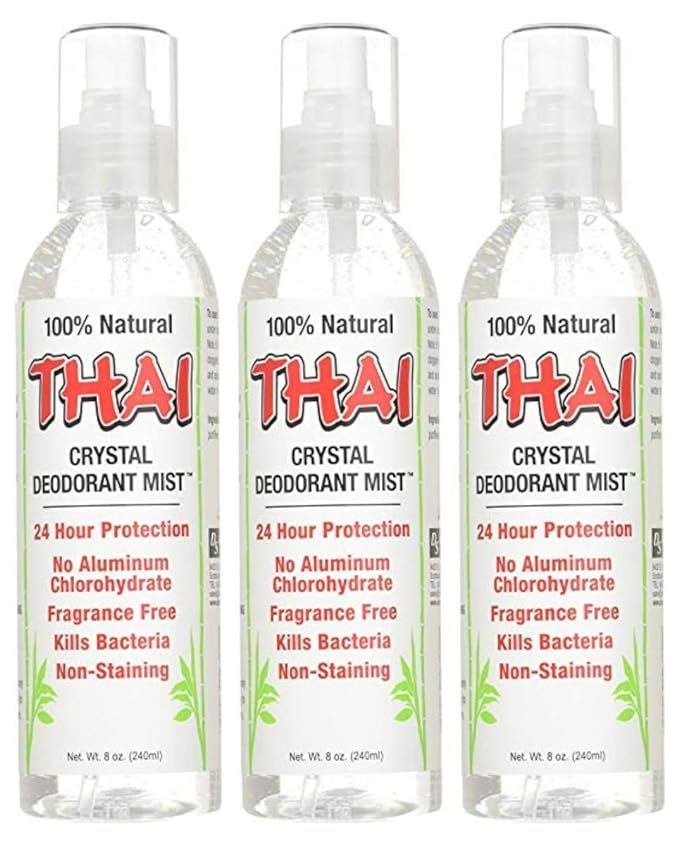 Thai Deodorant Stone Crystal Mist Natural Deodorant Spray 8 oz. Bundle (Pack Of 3) | Amazon (US)