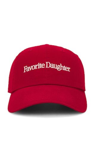 Favorite Daughter Classic Logo Baseball Hat in Red. | Revolve Clothing (Global)